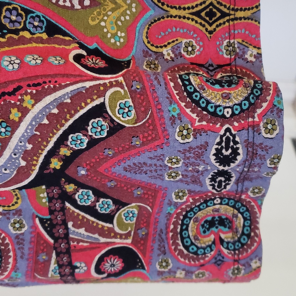 Vintage Black Boho Paisley Dress Tunic Jewel Tone Floral 3/4 Sleeve | SIZE SMALL - Picture 11 of 17